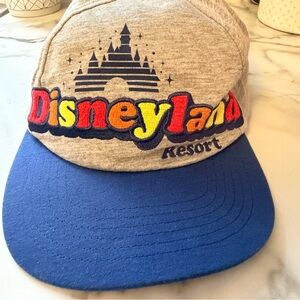 Disneyland Resort Adult Snapback Hat Grey Blue Red Adjustable Cap